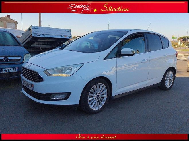 Cliquer pour voir la photo suivante Ford C Max TITANIUM 1.5 TDCI 120 TOIT PANO ATTELAGE BLANC de 2015