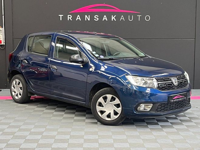 Cliquer pour voir la photo suivante Dacia Sandero SCe 75 AMBIANCE - BLUETOOTH - VITRE ELEC Bleu de 2018