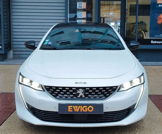 Peugeot 508 1.6 225ch hybrid phev gt pack eat8 1er m Blanc de 2020