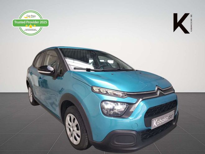 Cliquer pour voir la photo suivante Citroen C3 1.2i Elle--CARNET--USB-- CRUISE-- GARANT Bleu Métallisé de