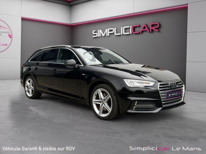 Audi A4 AVANT 2.0 TDI 150 S line Coffre Electriq Noir de 2017