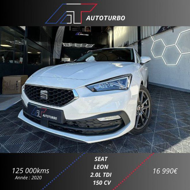 Seat Leon 2.0 TDI 150CH STYLE DSG7 Blanc de 2020