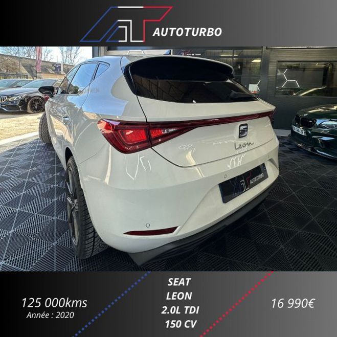 Seat Leon 2.0 TDI 150CH STYLE DSG7 Blanc de 2020