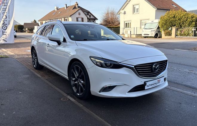 Mazda 6 III Wagon 2.2 Skyactiv-D 175 ch ch Toit  Blanc de 2016