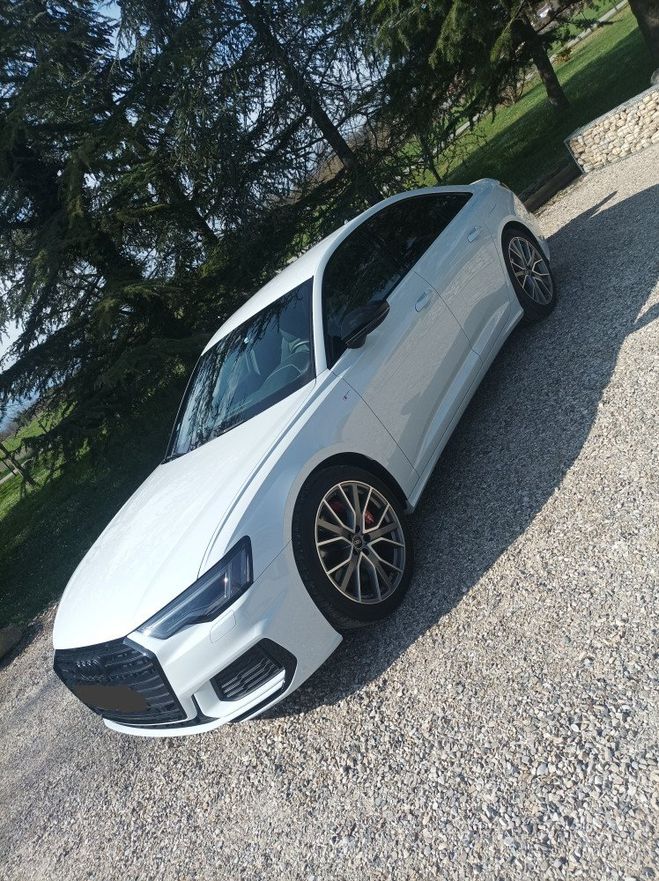 Audi A6 55 TFSI e S line e-hybrid quattro 367 ch Blanc Glacier M�tallis� de 2021