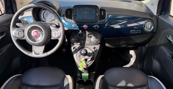 Fiat 500 0.9 twinair 85ch s&s club carplay toit p Bleu de 2019