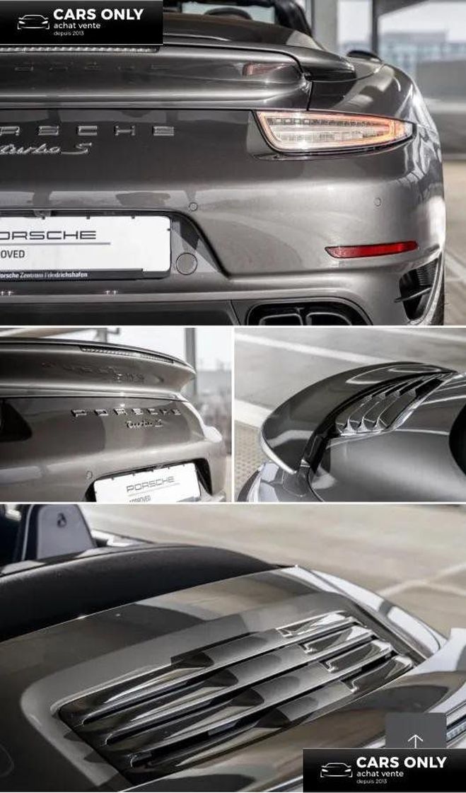 Porsche 911 991 Turbo S Cabriolet Gris de 2014
