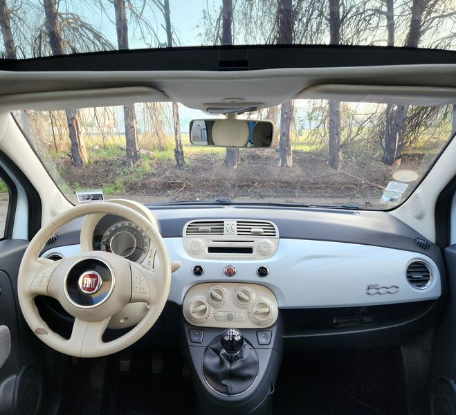 Fiat 500 1.3 jtd 16V 75 cv bleu ciel de 2008