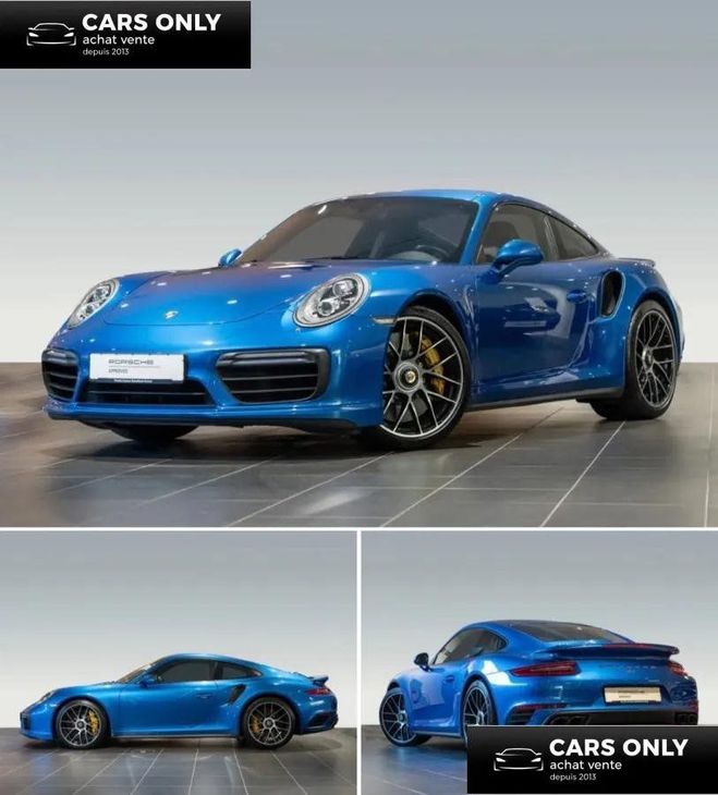 Cliquer pour voir la photo suivante Porsche 911 COUPE 991 3.8 TURBO 580 S BVA Bleu de 2016
