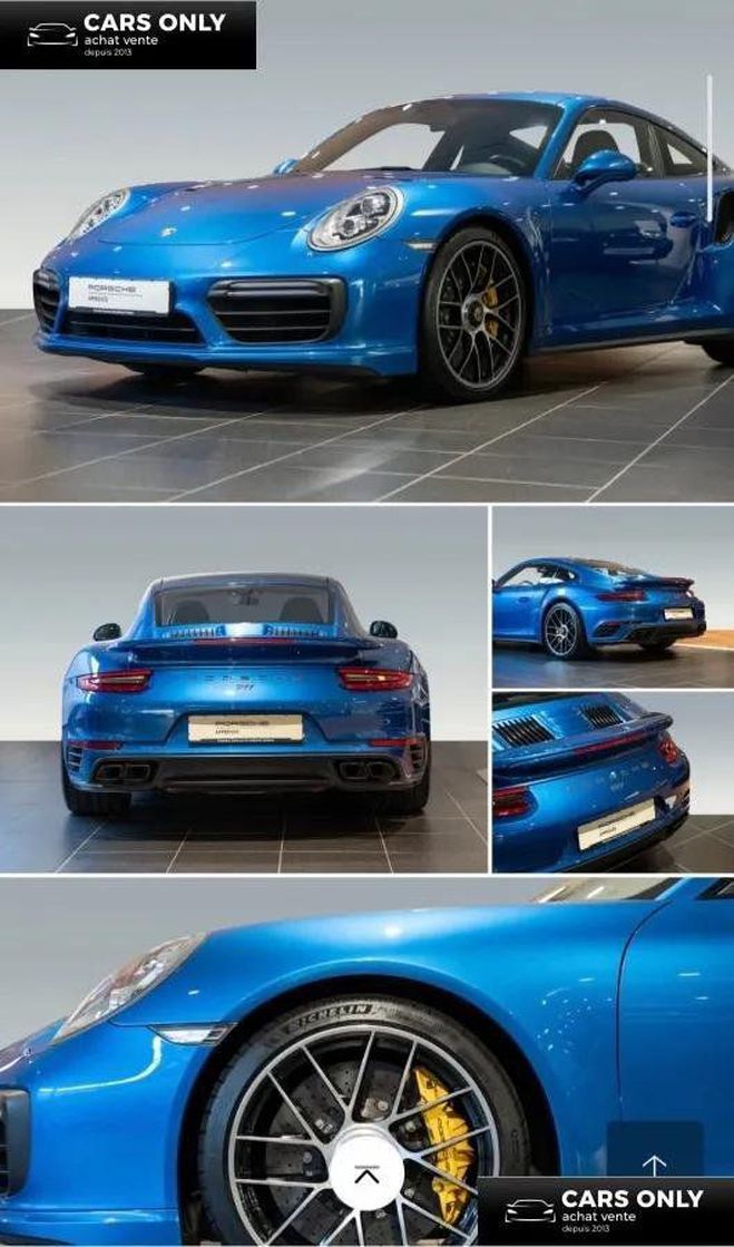 Porsche 911 COUPE 991 3.8 TURBO 580 S BVA Bleu de 2016