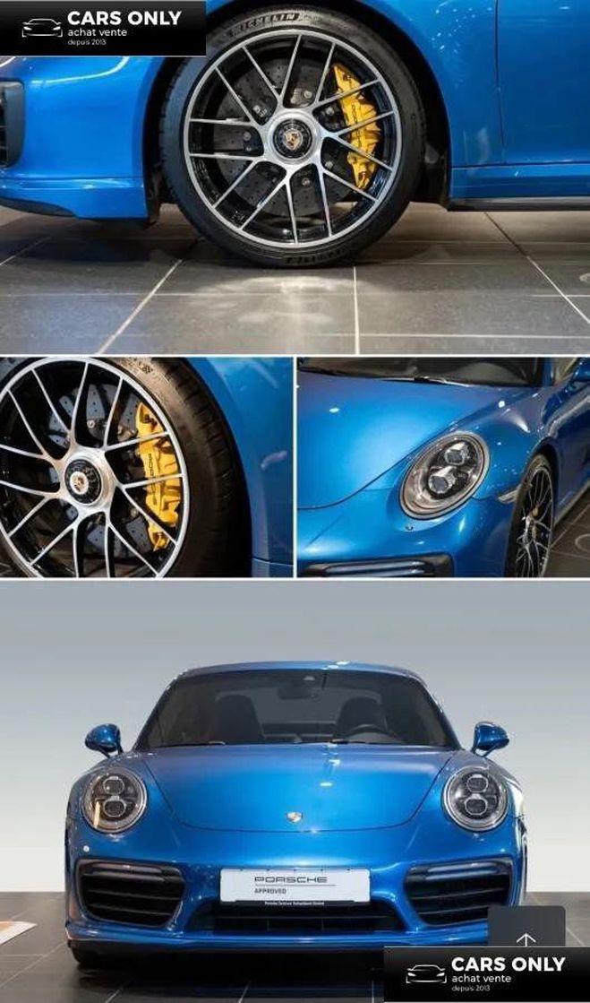 Porsche 911 COUPE 991 3.8 TURBO 580 S BVA Bleu de 2016