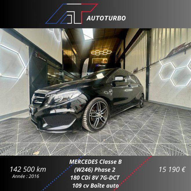 Mercedes Classe B 180 D 109CH BUSINESS EXECUTIVE EDITION 7 Noir de 2016