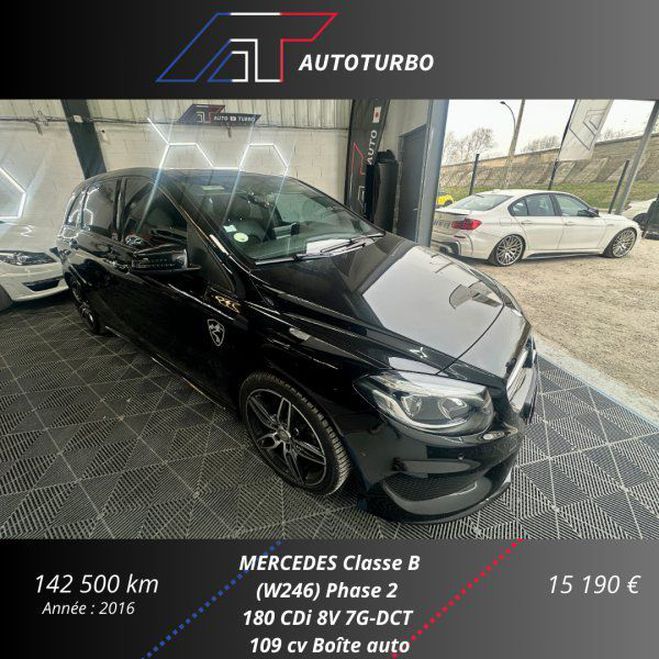 Mercedes Classe B 180 D 109CH BUSINESS EXECUTIVE EDITION 7 Noir de 2016