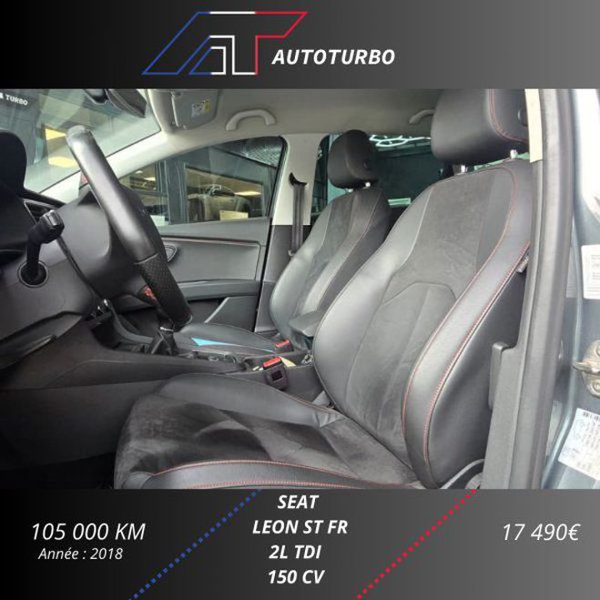 Seat Leon ST 2.0 TDI 150CH FAP FR Gris C de 2018