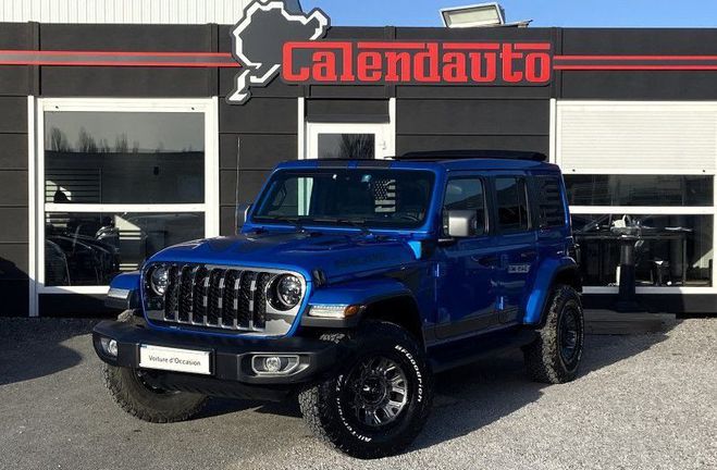 Cliquer pour voir la photo suivante Jeep Wrangler UNLIMITED 2.0 T 380CH 4XE OVERLAND COMMA Bleu de 2023