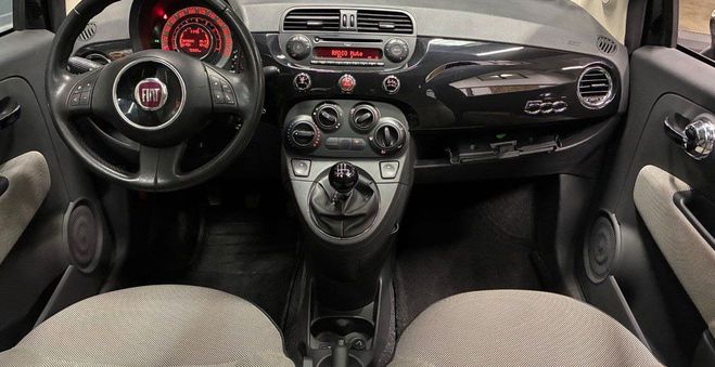 Fiat 500 1.2 70 lounge toit panoramique Noir de 2014