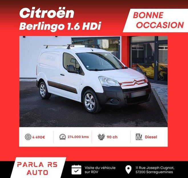 Cliquer pour voir la photo suivante Citroen Berlingo 1.6 HDi 90ch Blanc de 2010