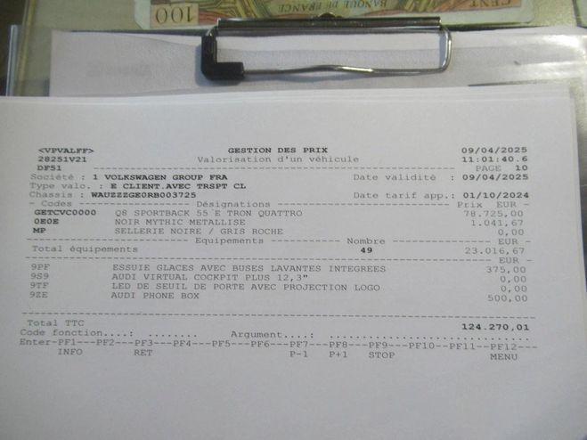 Audi Q8 E-tron 55 sport SLINE 0603 Noir de 2023