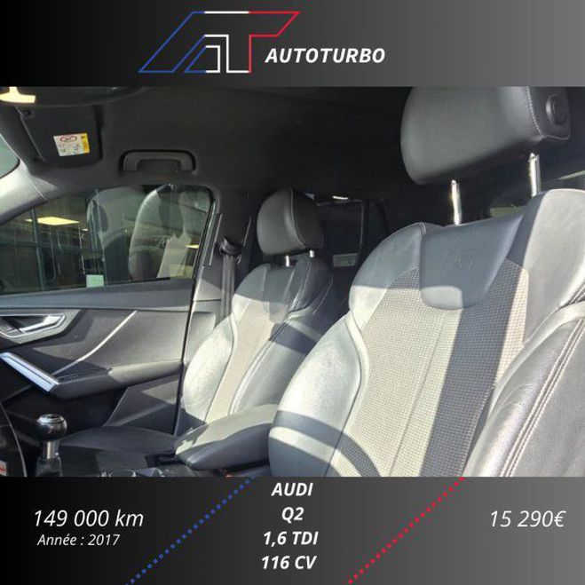 Audi Q2 1.6 TDI 116CH S LINE Noir de 2017