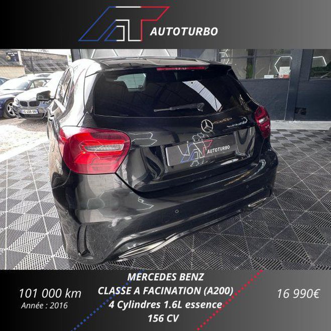 Mercedes Classe A 200 FASCINATION 7G-DCT Noir de 2016