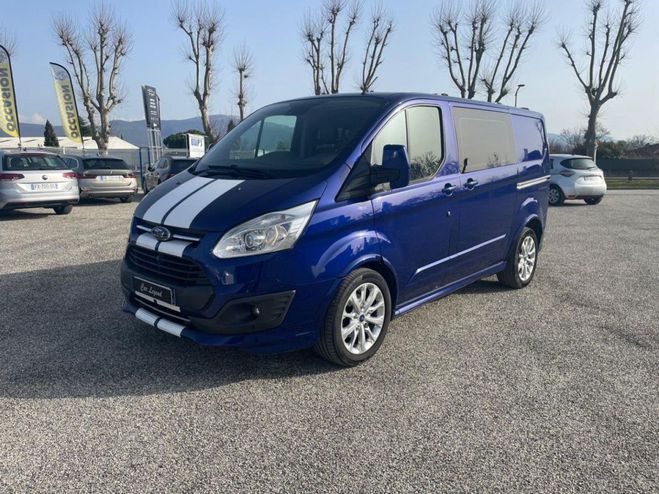 Ford Transit CUSTOM FOURGON 2.0 TDCi 170 SPORT 6 plac Bleu Fonc� de 2016