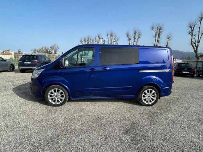 Ford Transit CUSTOM FOURGON 2.0 TDCi 170 SPORT 6 plac Bleu Fonc� de 2016