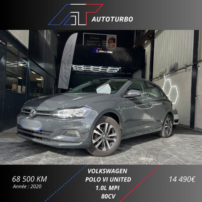 Volkswagen Polo 1.0 80CH UNITED EURO6D-T Gris F de 2020