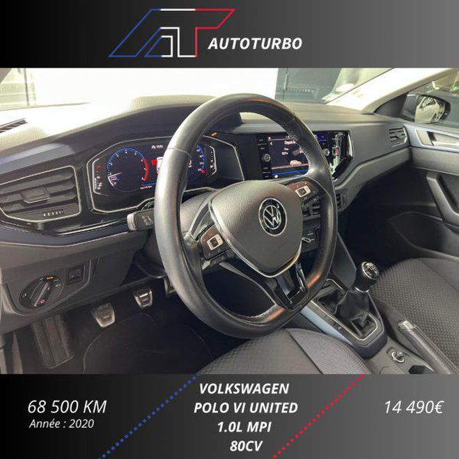 Volkswagen Polo 1.0 80CH UNITED EURO6D-T Gris F de 2020