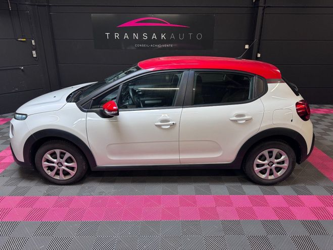 Citroen C3 PureTech 82 SS BVM5 Live/ SUIVI COMPLET Blanc de 2019