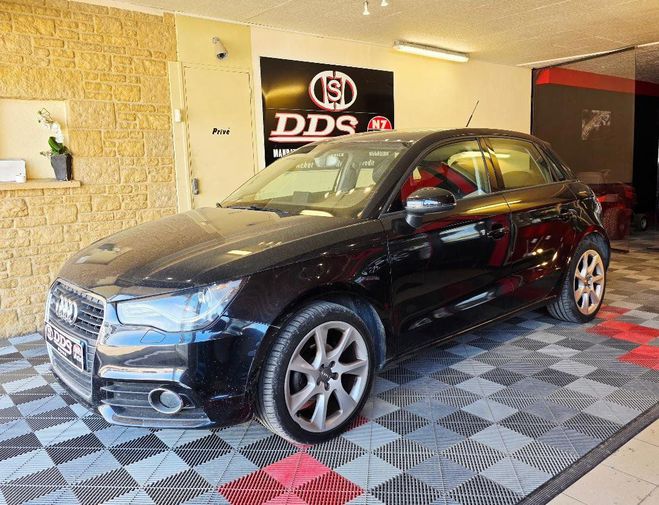Audi A1 1.6 TDI 90 GPS DISTRI NEUVE CLIM REGUL Noir de 2012