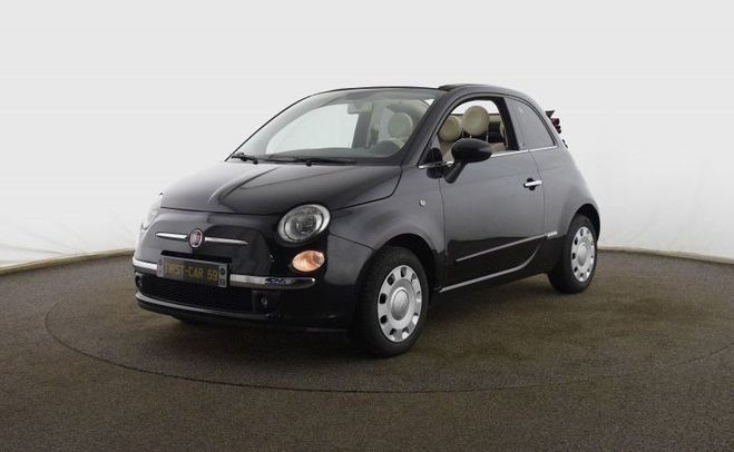 Fiat 500 C 1.2 8V 69CH ECO PACK LOUNGE Noir de 2015