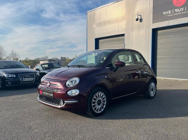 Cliquer pour voir la photo suivante Fiat 500 1.2i 69 CH Pack Lounge PHASE 2 TOIT PANO ROUGE FONCE de 2018