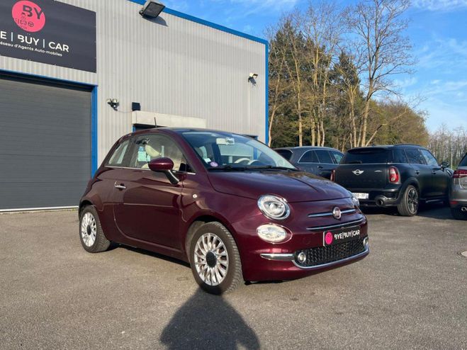 Fiat 500 1.2i 69 CH Pack Lounge PHASE 2 TOIT PANO ROUGE FONCE de 2018