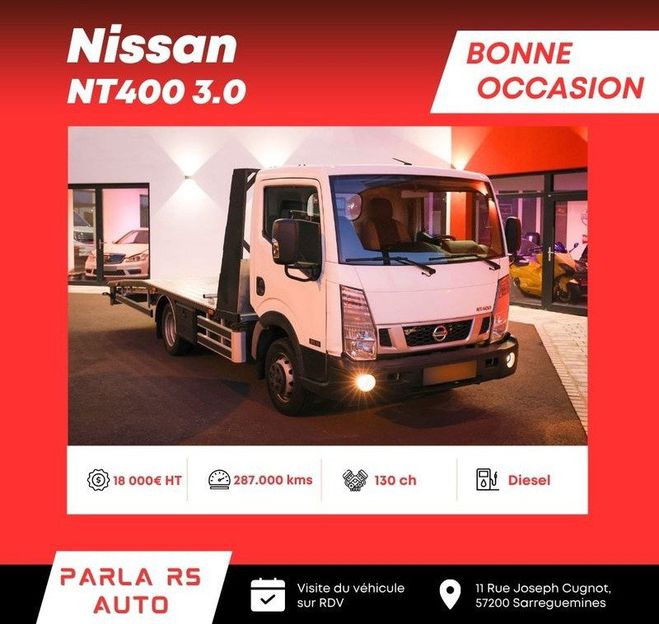 Nissan NT400 3.0 130ch porte voiture roues jumel�es Blanc de 2017