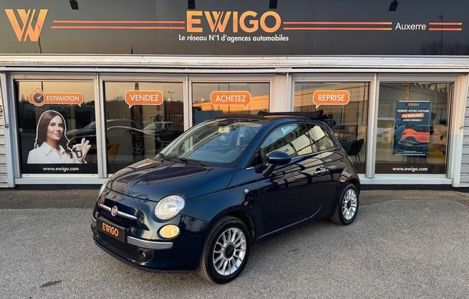 Fiat 500 C cabriolet 1.2 69ch lounge distribution Bleu de 2012