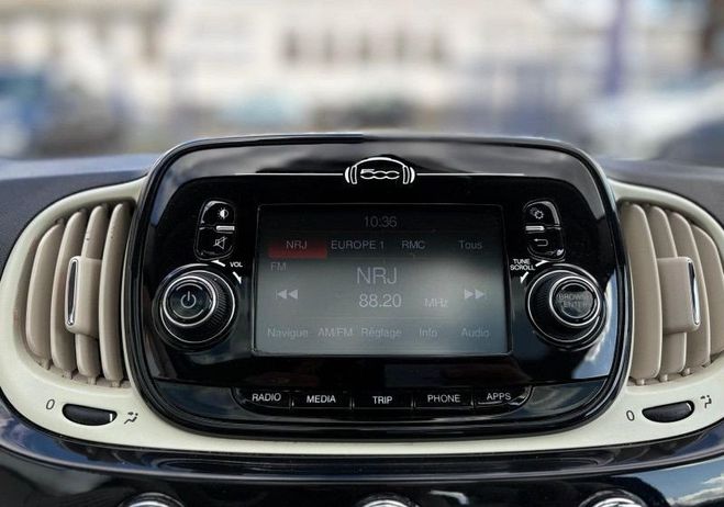 Fiat 500 1.2 8V 69CH ECO PACK LOUNGE Noir de 2018