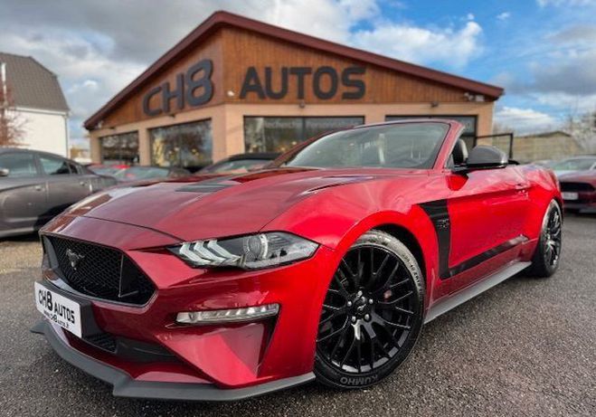 Ford Mustang V8 5.0 GT CABRIOLET PHASE 2 ROUGE CANDY  Bordeaux de 2018