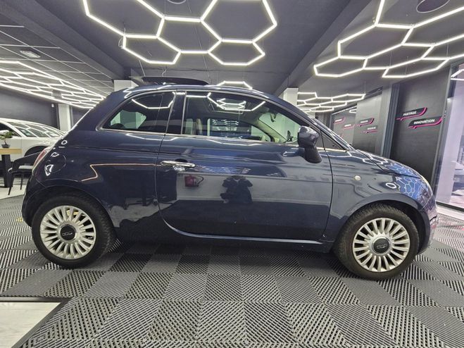 Fiat 500 1.2 8V 69 ch Lounge Dualogic Toit ouvran Bleu de 2009