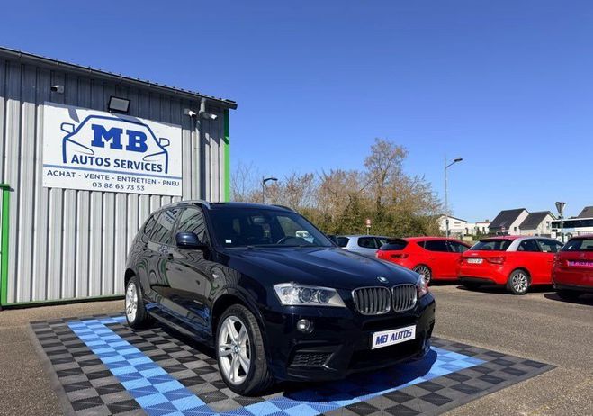 BMW X3 20DA 184cv X-Drive Pack M GPS Cuir X�non Noir de 2012