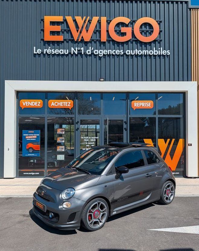 Cliquer pour voir la photo suivante Abarth 500 1.4 turbo 16v t-jet 140ch 8.0cv toit ouv Gris de 2015