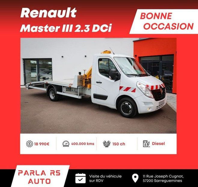 Renault Master III Propulsion 2.3 DCi 150ch Porte voitu Blanc de 2013