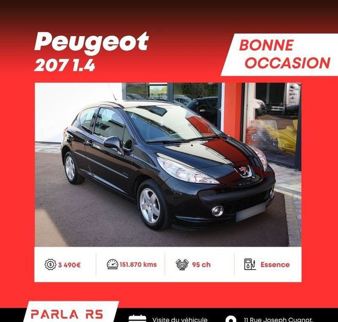 Peugeot 207 1.4 Urban Move 95ch 1�re main Noir de 2007