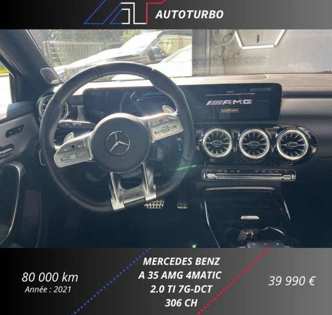 Mercedes Classe A 35 AMG 306CH TOIT OUVRANT KEYLESS CARPLA Gris de 2021