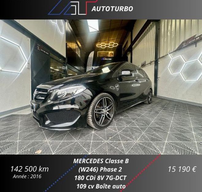 Mercedes Classe B 180 D 109CH BUSINESS EXECUTIVE EDITION 7 Noir de 2016