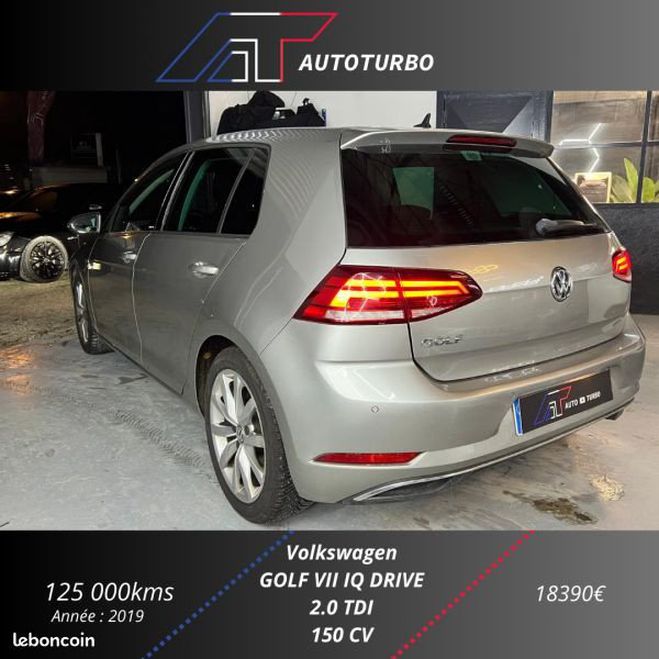 Volkswagen Golf VII 2.0 TDI 150CH FAP IQ.DRIVE DSG7 EURO Gris de 2019