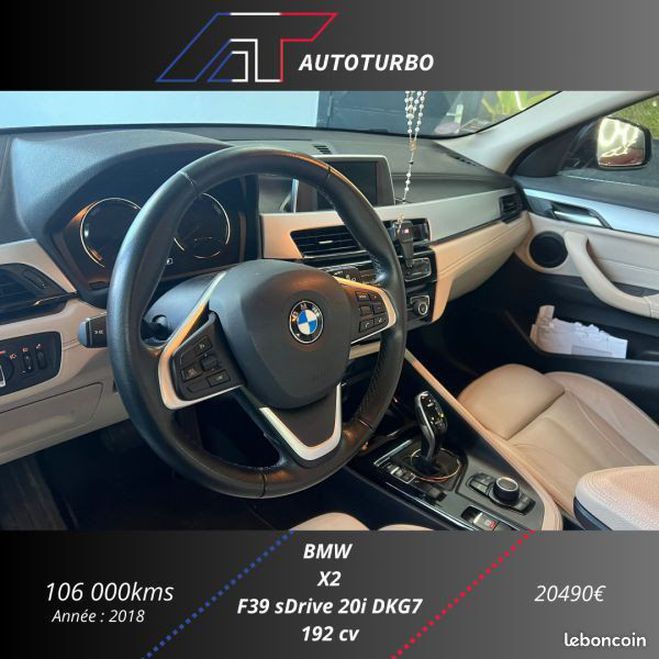 BMW X2 (F39) SDRIVE20IA 192CH BUSINESS DESIGN D Bleu de 2018