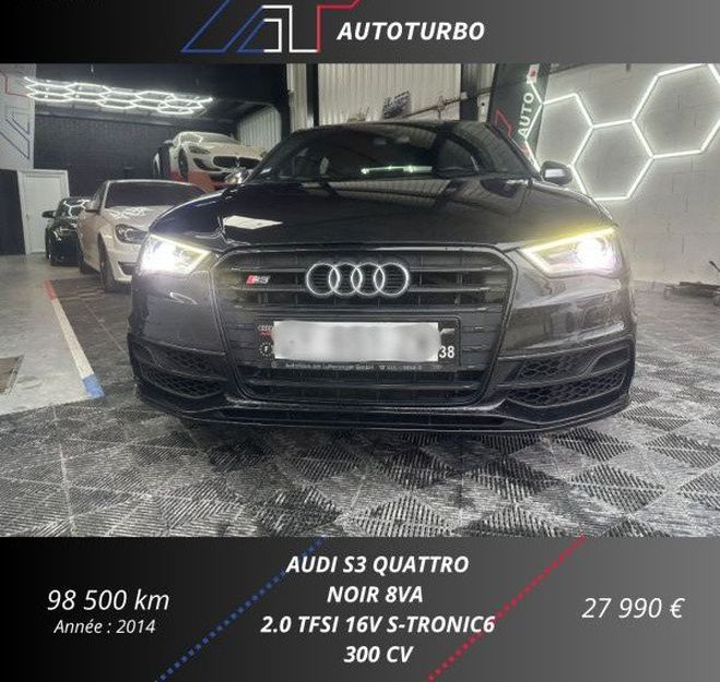 Audi S3 SPORTBACK 2.0 TFSI 300CH Garentie 12 moi Noir de 2014
