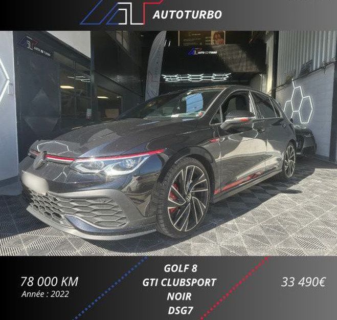 Volkswagen Golf VIII 2.0 TSI 300CH GTI CLUBSPORT DSG7 Noir de 2022