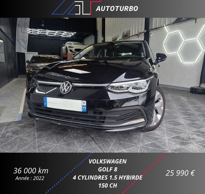 Volkswagen Golf VIII 1.5 ETSI OPF 150CH STYLE DSG7 Noir de 2022