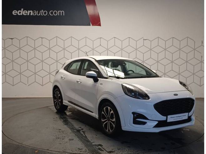 Ford Puma 1.0 Flexifuel 125 ch mHEV S&S BVM6 ST-Li blanc de 2022